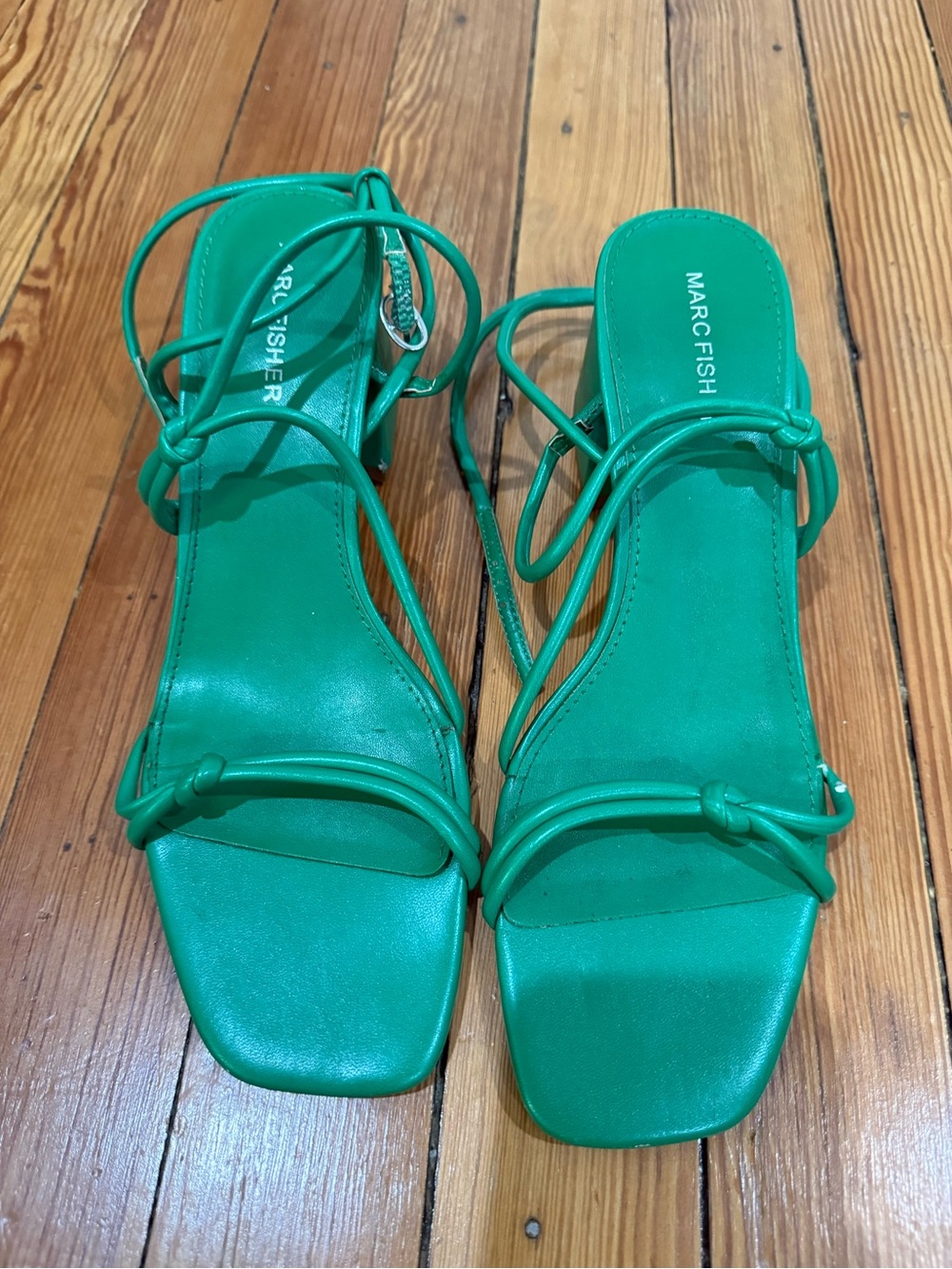 Marc Fisher Emerald Green Knot-Strap Sandals